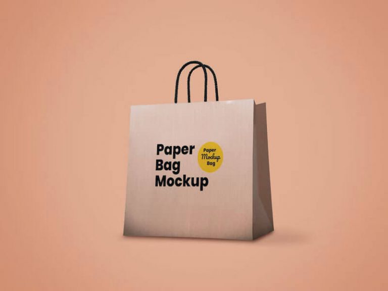 Brown Paper Bag PSD Mockup