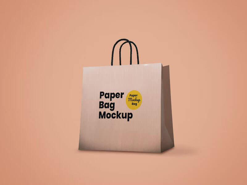 Brown Paper Bag PSD Mockup