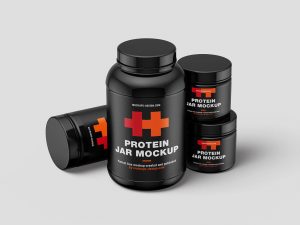 Free Protein Jar Mockup 4
