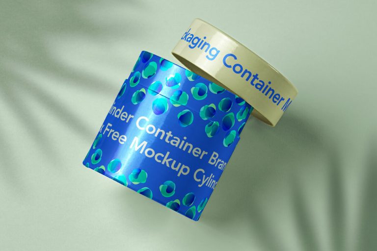 Branding Jar Mockup Placed on the Surface with the Lid on