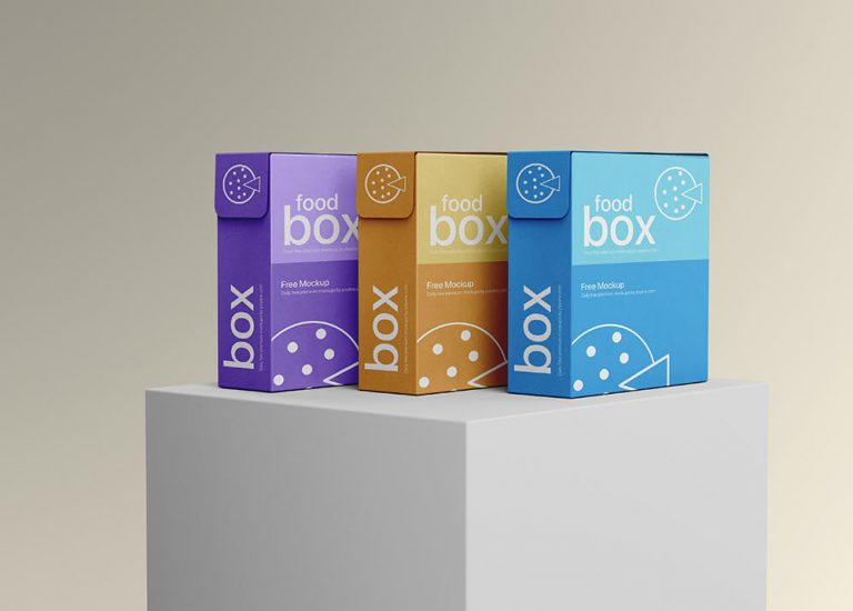 free food packaging box mockup 1
