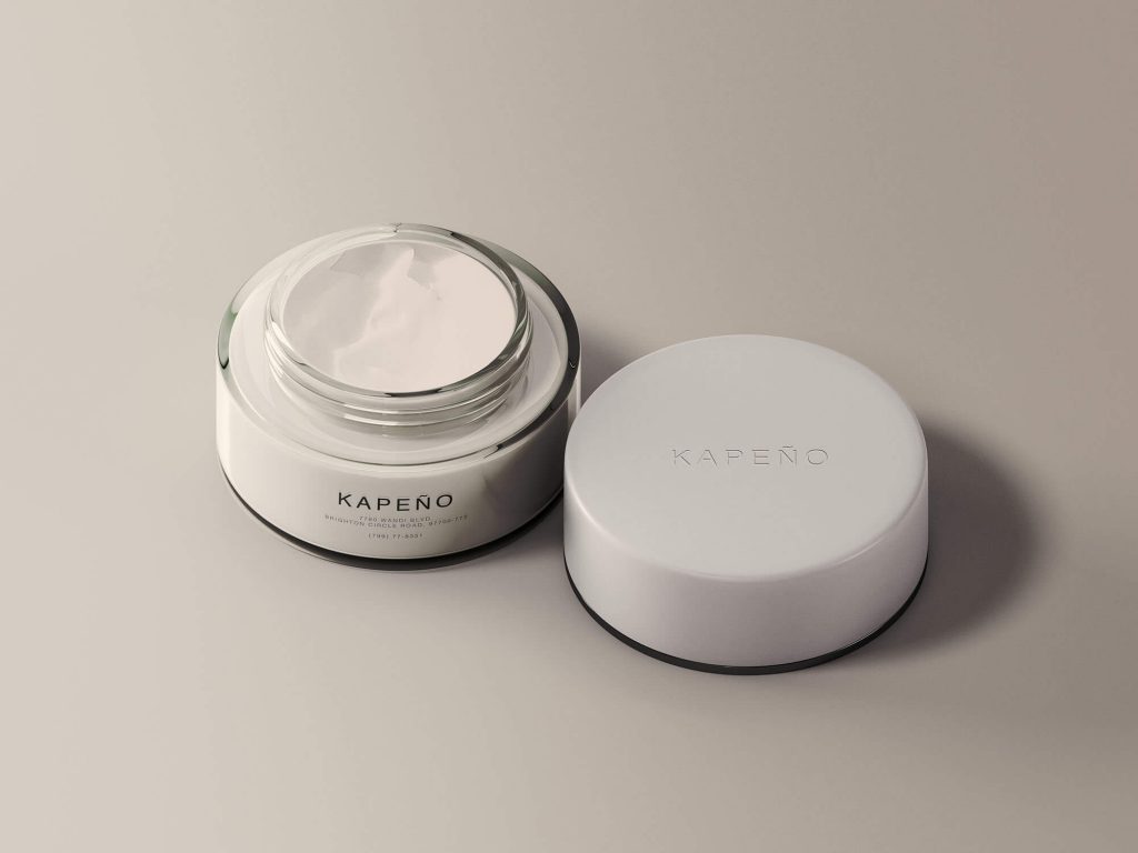 Cream Jar Mockup PSD