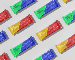 Free Isometric Chocolate Bar Mockup 1