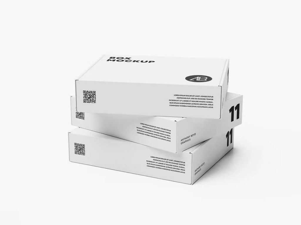 Stacked Boxes Mockup