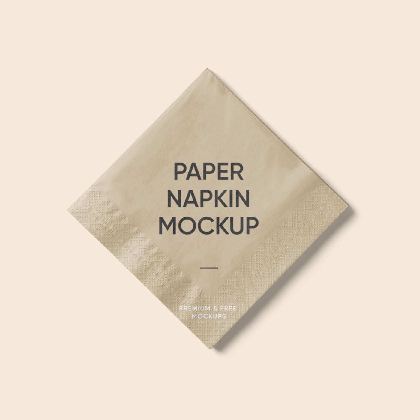 Top View of a Folded Paper Napkin Mockup