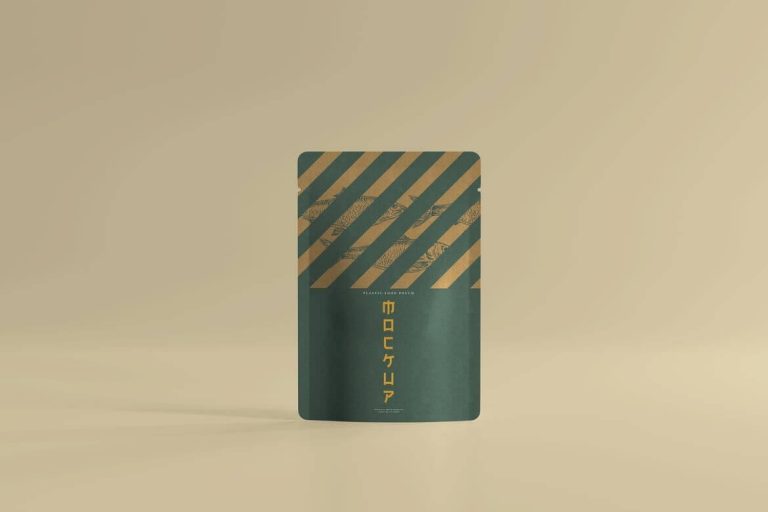 mockup featuring front view of stand up firmly pouch