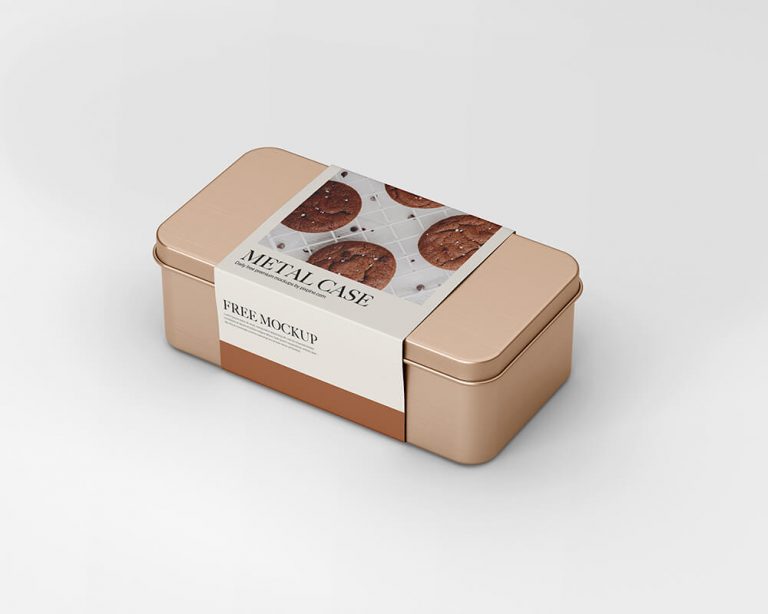 Free Rectangular Metal Case Mockup 1