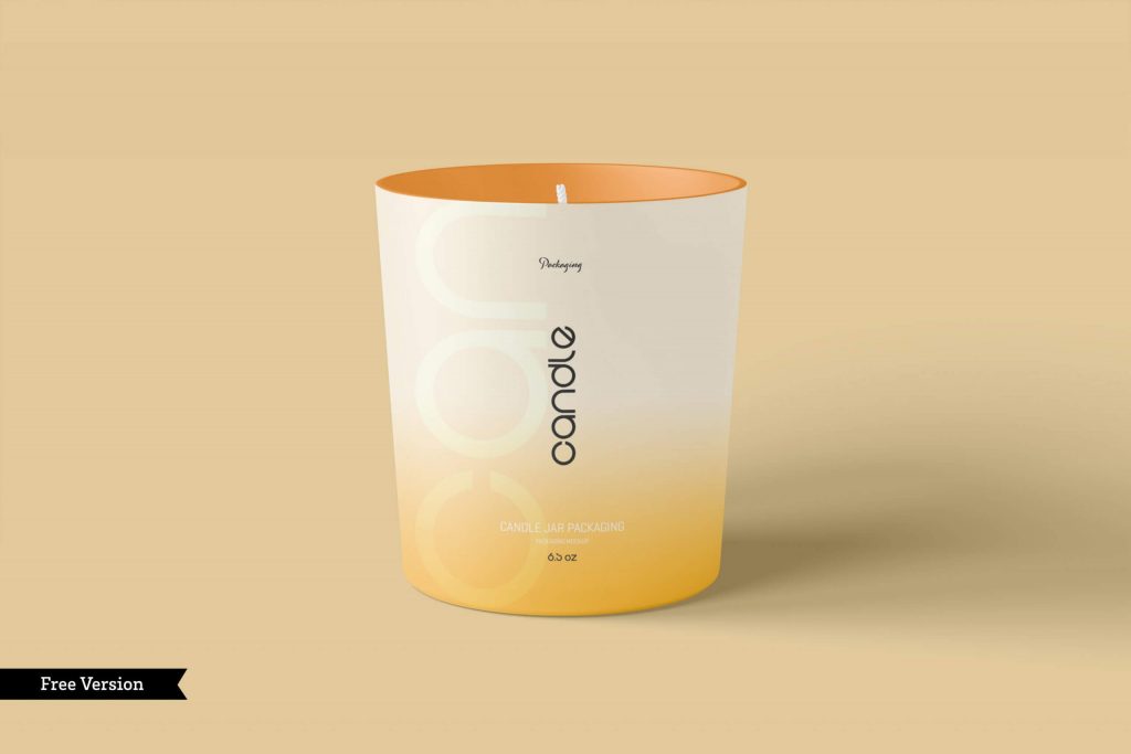 Free Candle Glass Packaging Mockup Set
