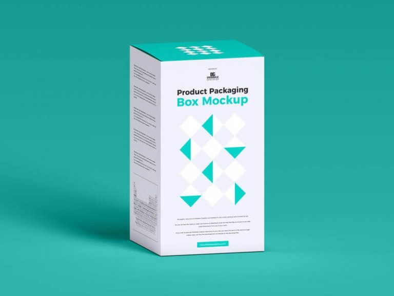 3 4 view of a product packaging box mockup with a plain background 1