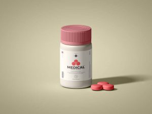 Free Medical Bottle Mockup PSD