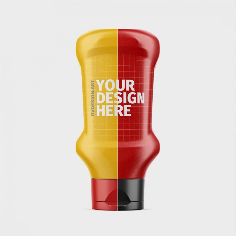 Sauce Plastic Bottle Mockup