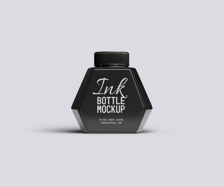 ink bottle mockup