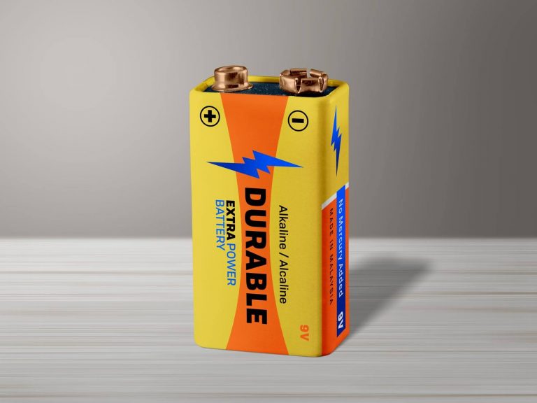 Free Lithium Battery Mockup PSD