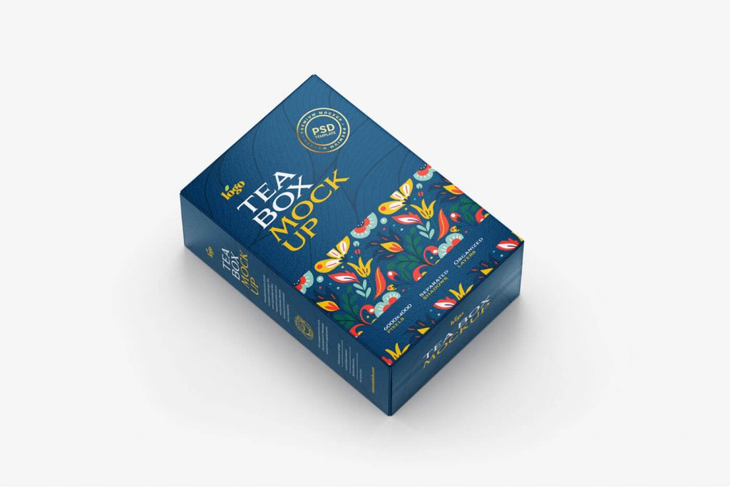Free Tea Box Packaging Mockup Set