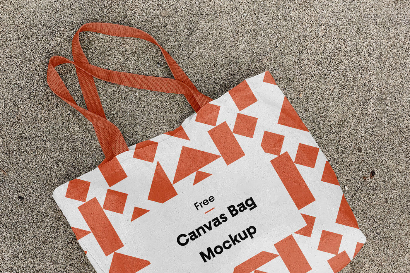 mockup of a lying cotton canvas bag 1