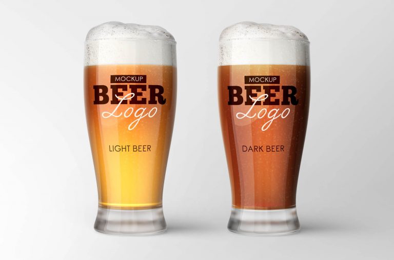 Free Beer Glass Mockup