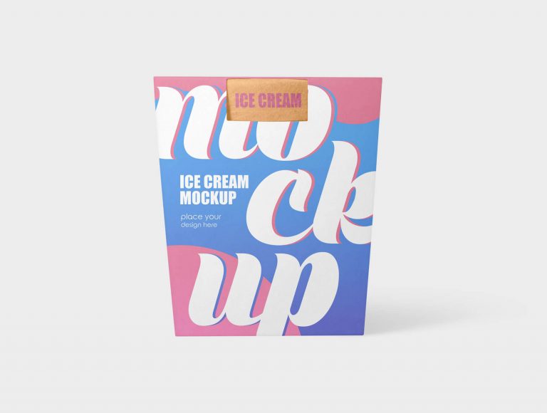 Free Ice Cream Cup Packaging Mockup
