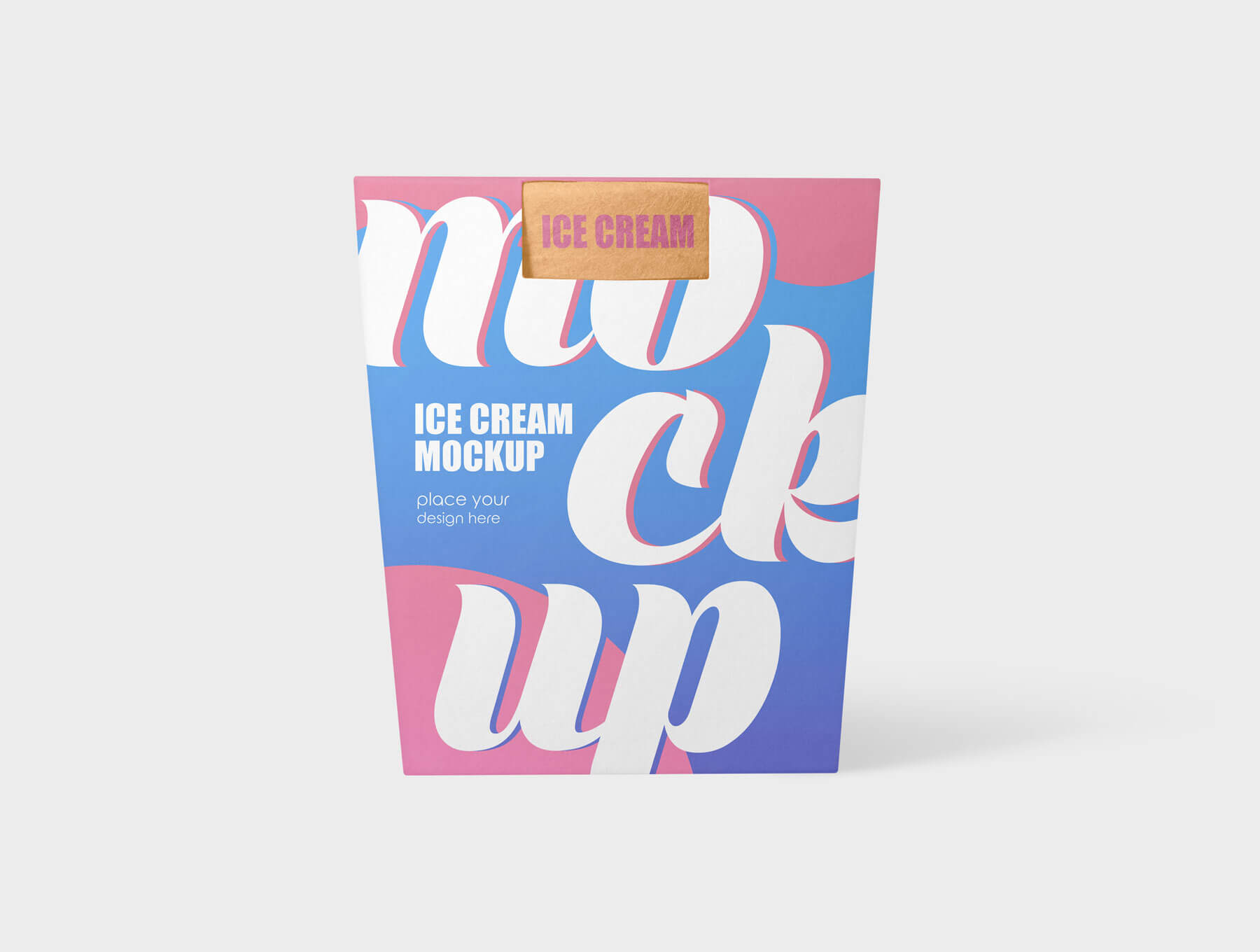 Free Ice Cream Cup Packaging Mockup