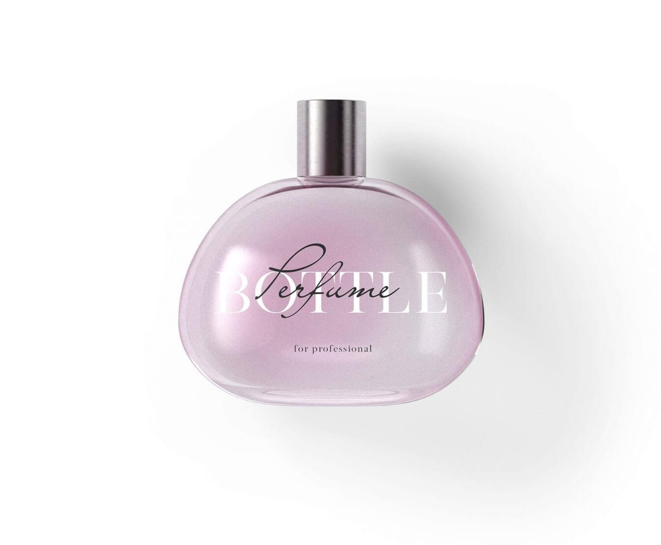 Top View of Trendy Minimal Perfume Mockup