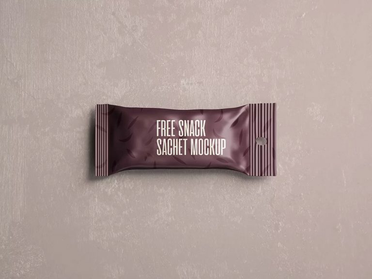 Free Chocolate Snack Bar Packaging Mockup PSD
