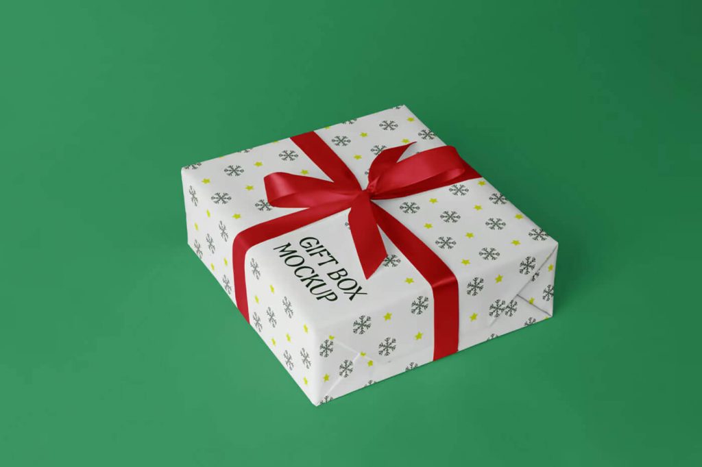 Free Gift Box Mockup1