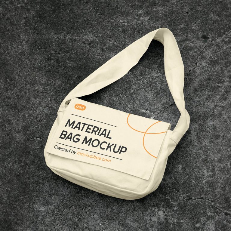 Free Lying Material Bag Mockup1