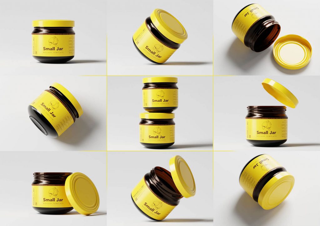 300ml Squat Jar Mockups