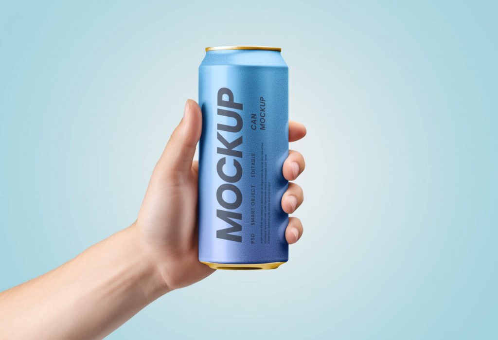 Energy Drink Soda Can Mockup