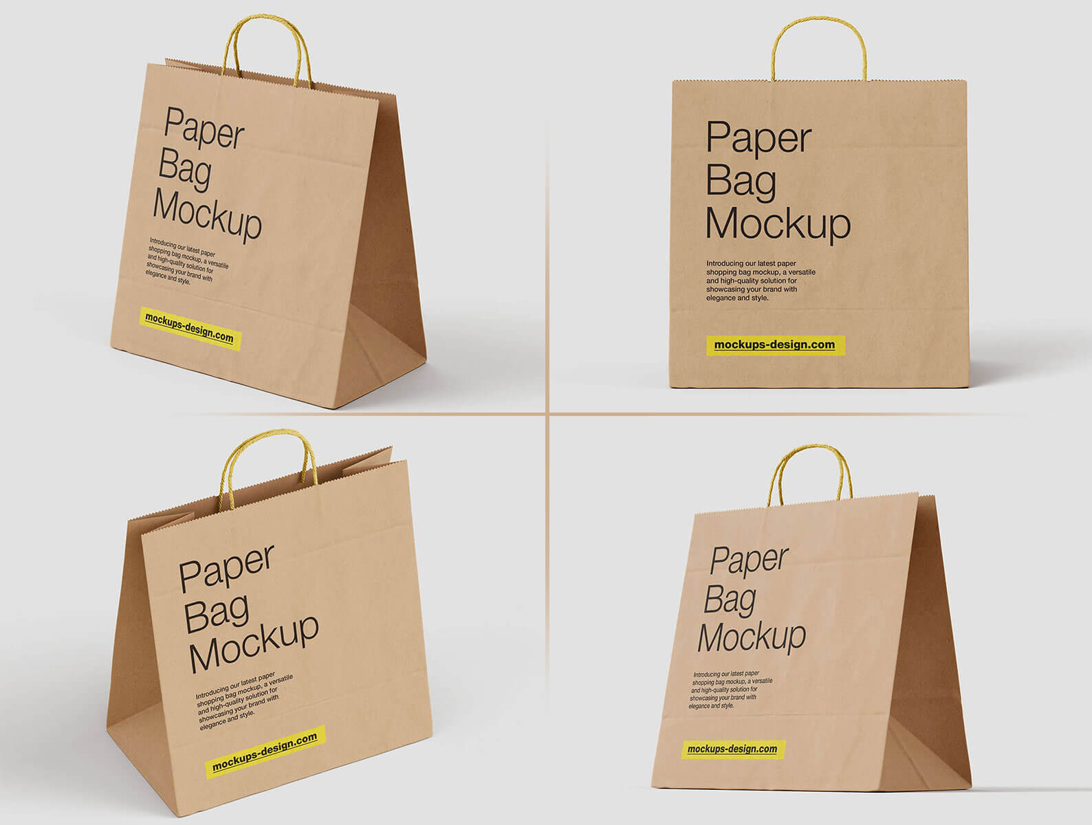 Paper Shopping Bag Mockup