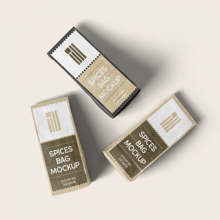 Free Lying Eco Paper Bag Mockups1