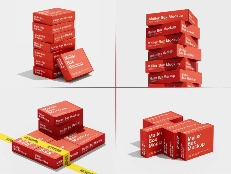 Cardboard Boxes Mockup