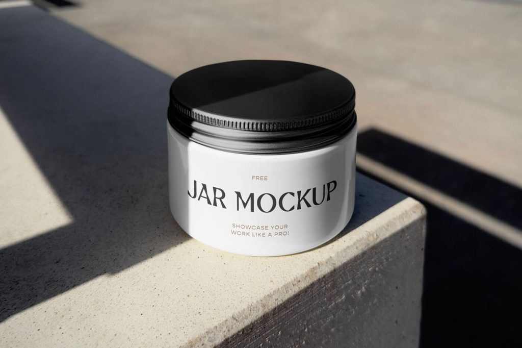 Free Cosmetic Jar Mockup1