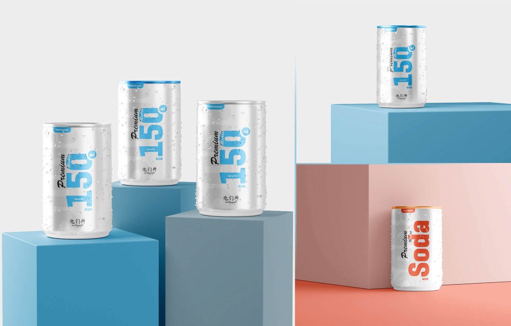 150ml Soda Can Mockup Set
