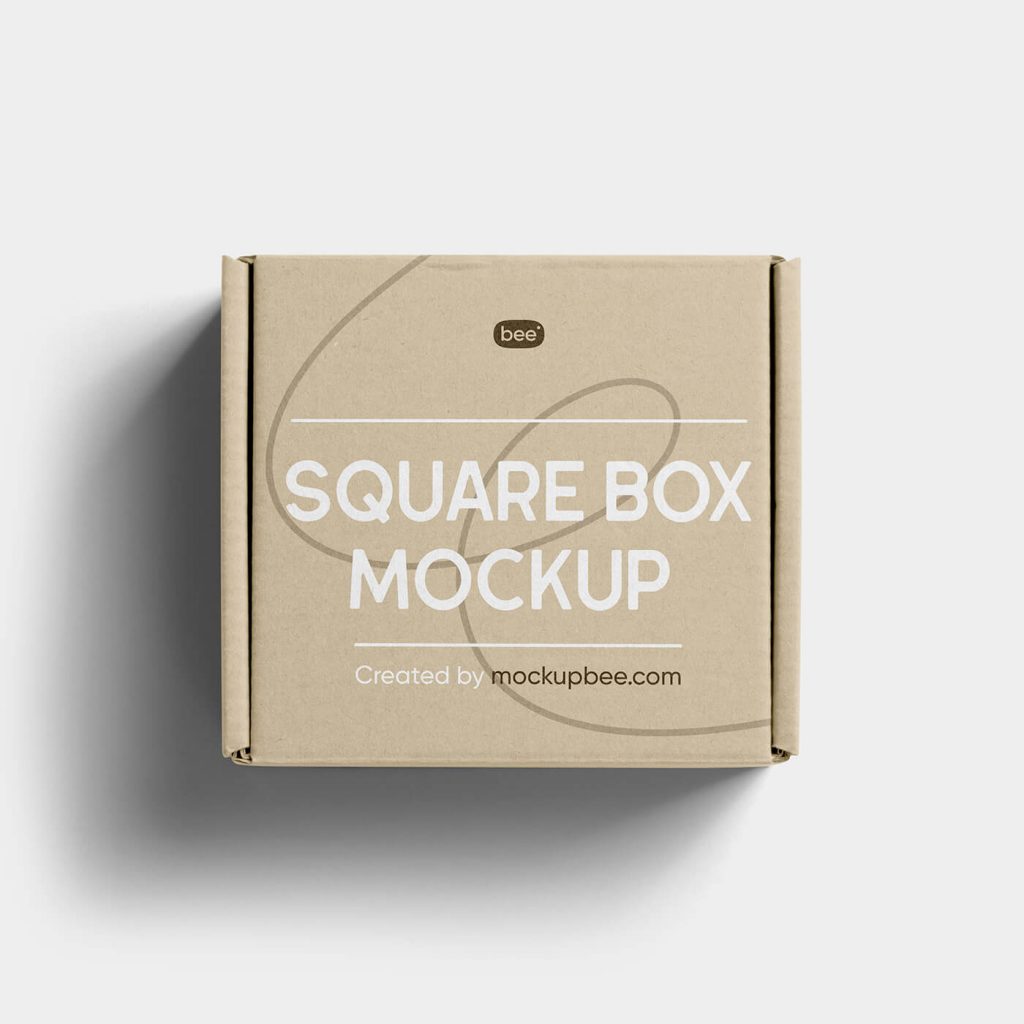 Free Small Square Box Mockup1