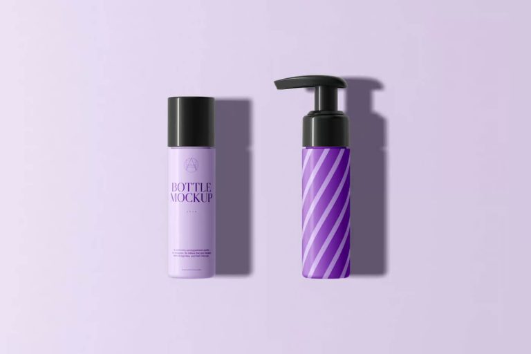 Free Simple Plastic Bottle Mockup PSD