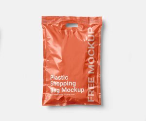 Free Plastic Shopping Bag Mockup PSD