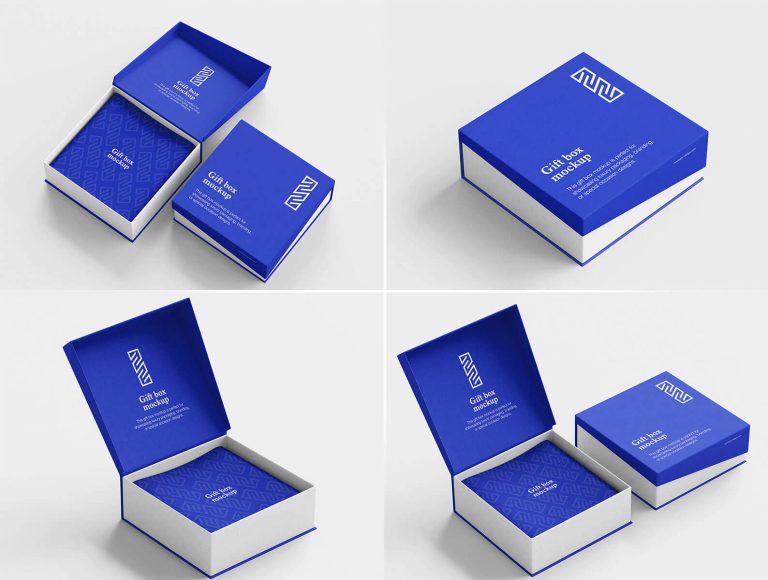 5 Free Elegant Jewelry Gift Box Mockup PSD Files