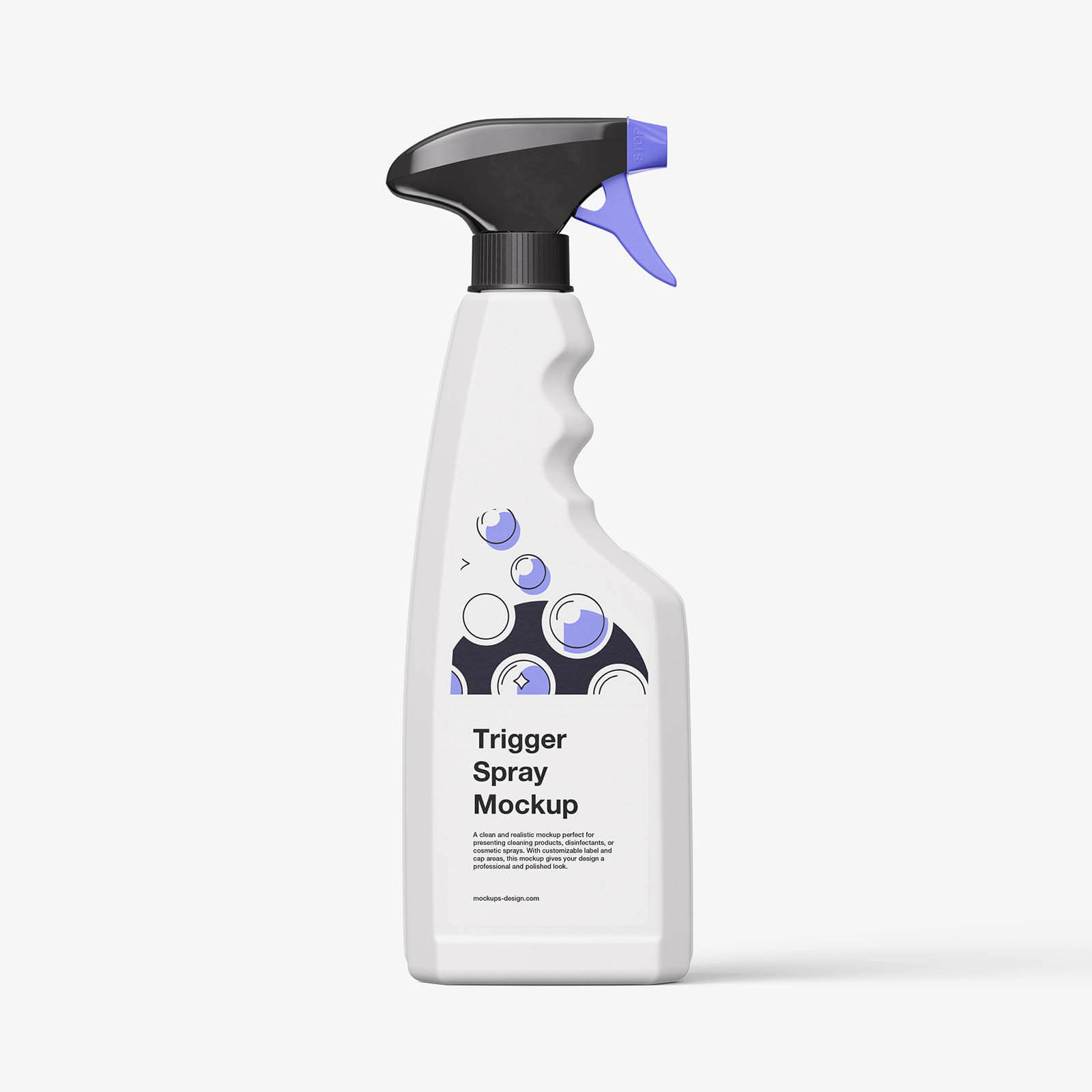 4 Free Plastic Trigger Head Spray Bottle Mockup PSD Set
