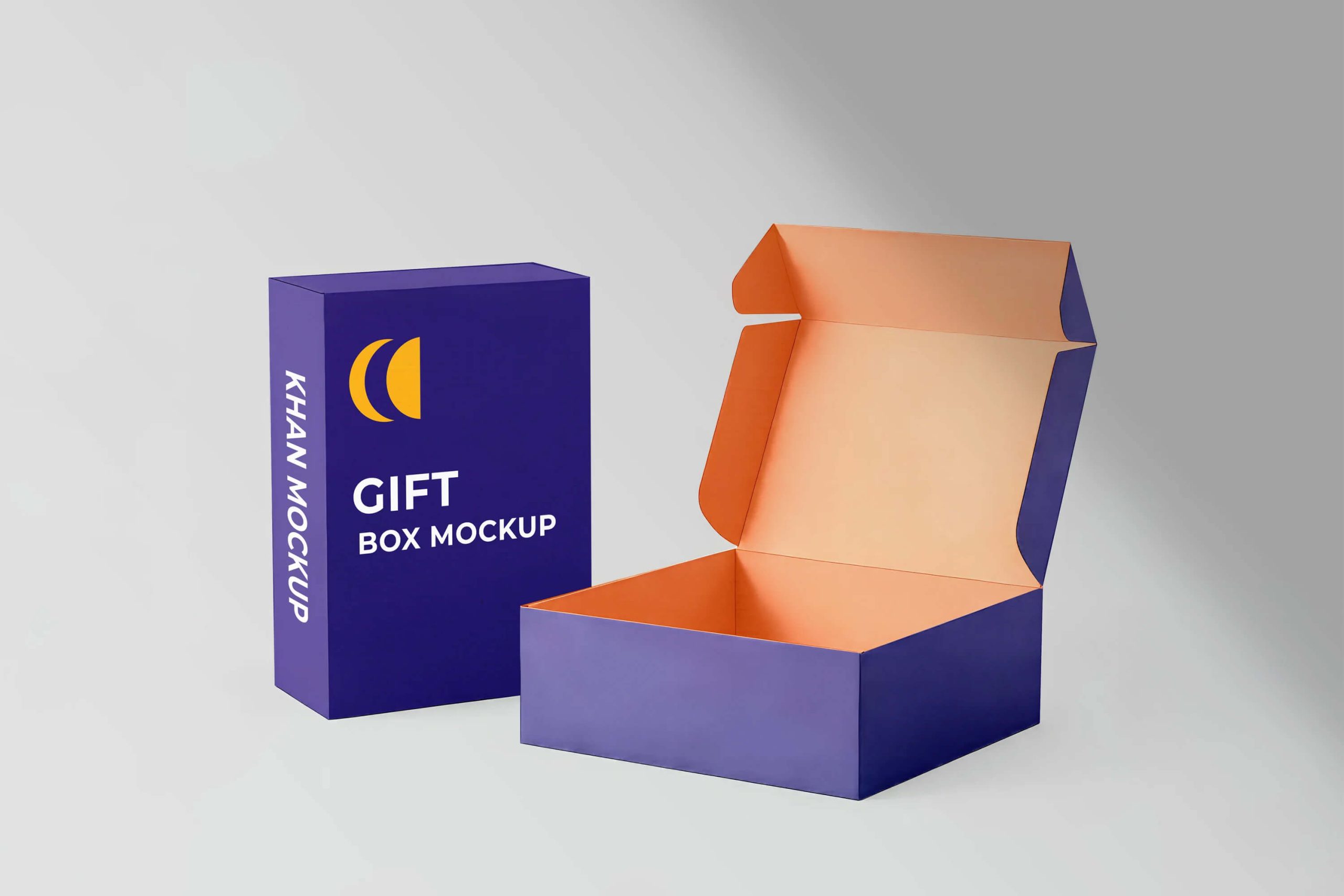 Free Gift Tuck Open Mailer Box Packaging Mockup