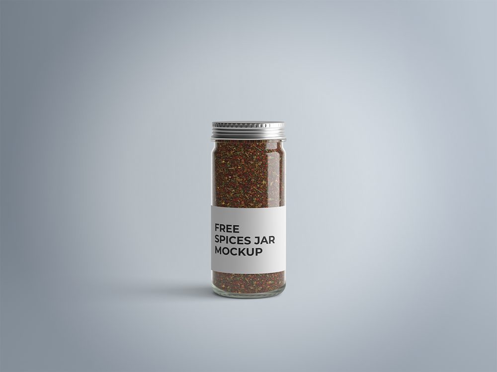 Free spices jar mockup PSD
