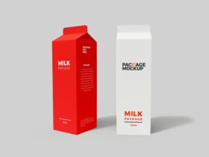 Tetra Pack Milk Packaging Mockup