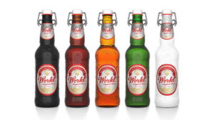 Chilled water droping Beer Bottle Mockup PSD file