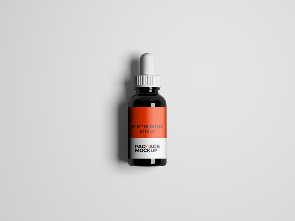 free dropper bottle package mockup serum bottle PSD download