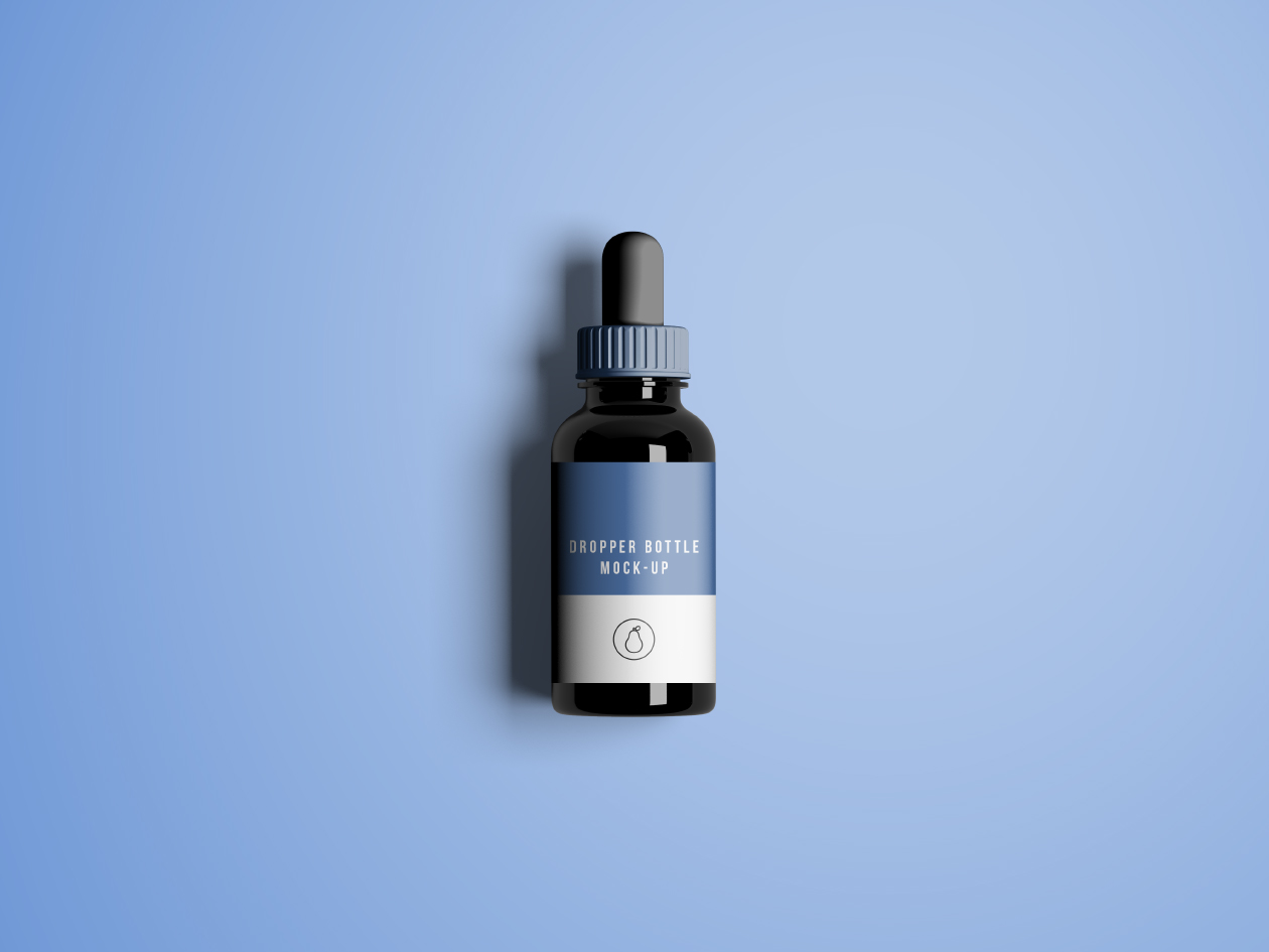 dropper bottle package mockup