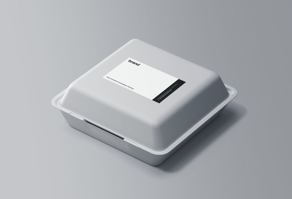 Take Away Plastic Box Food Container Mockup