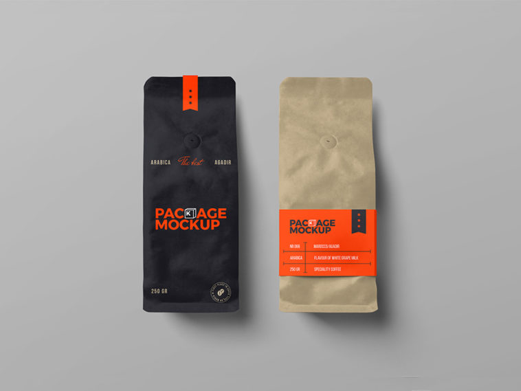 Download Paper Bags Packaging Mockup For Coffee Brand Free Package Mockups