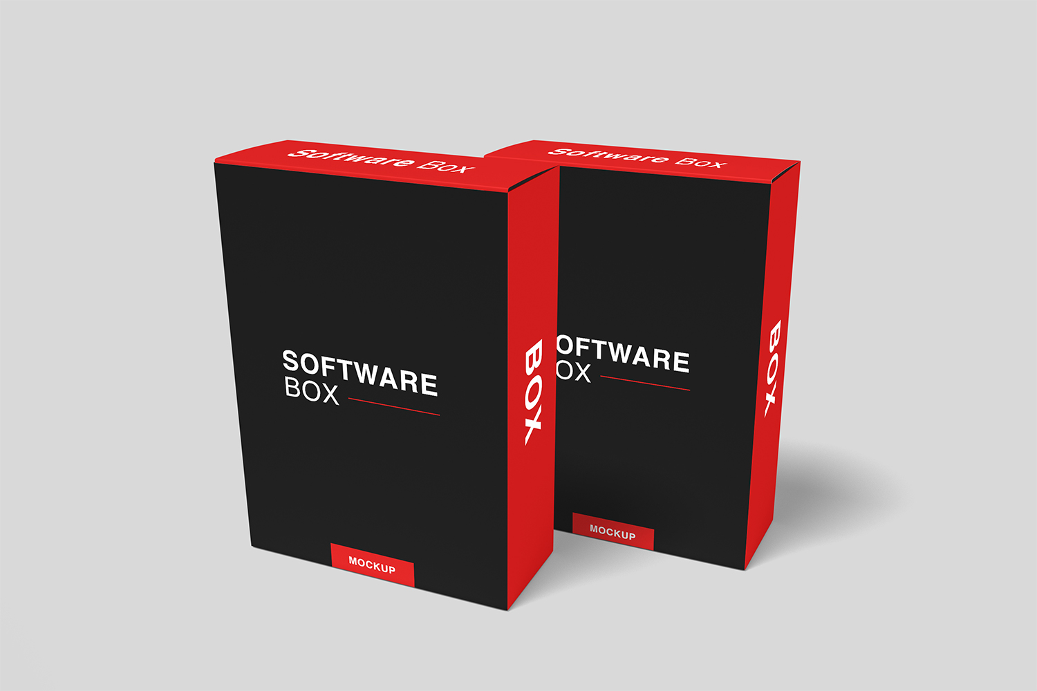 Free Realistic Software Box Mockup Set Free Package Mockups