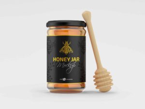 Free Honey Jar Package Mockup PSD