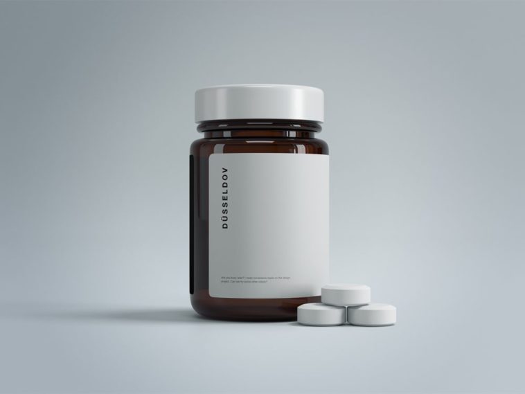 Download Free Medicine Bottle With Pills Mockup Free Package Mockups