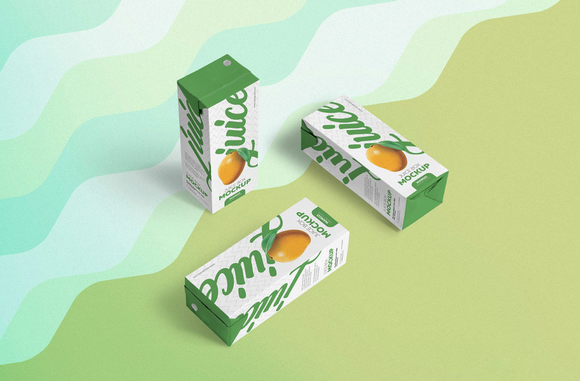Fruit Juice Packaging Box Mockup Free Package Mockups